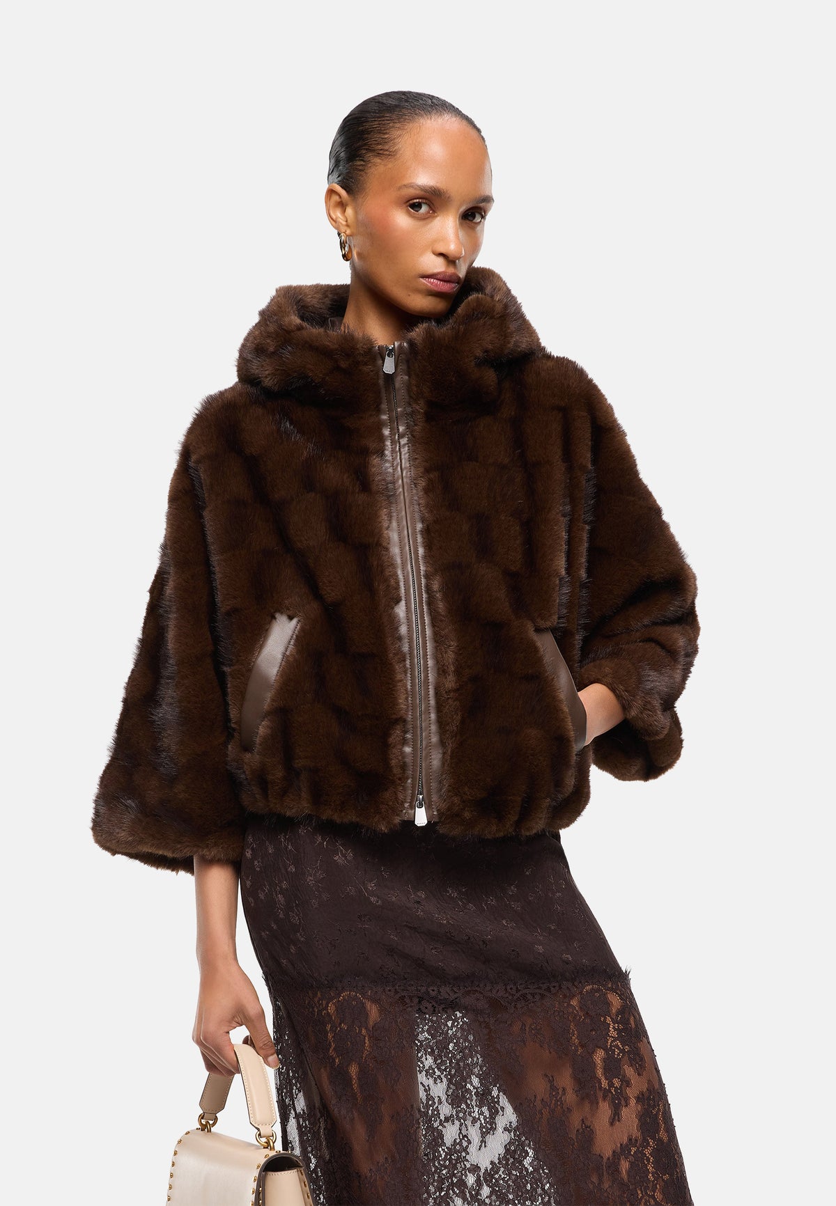 CADETIA CAPPA ASPEN ASPETTO VISONE SCANA - BROWN