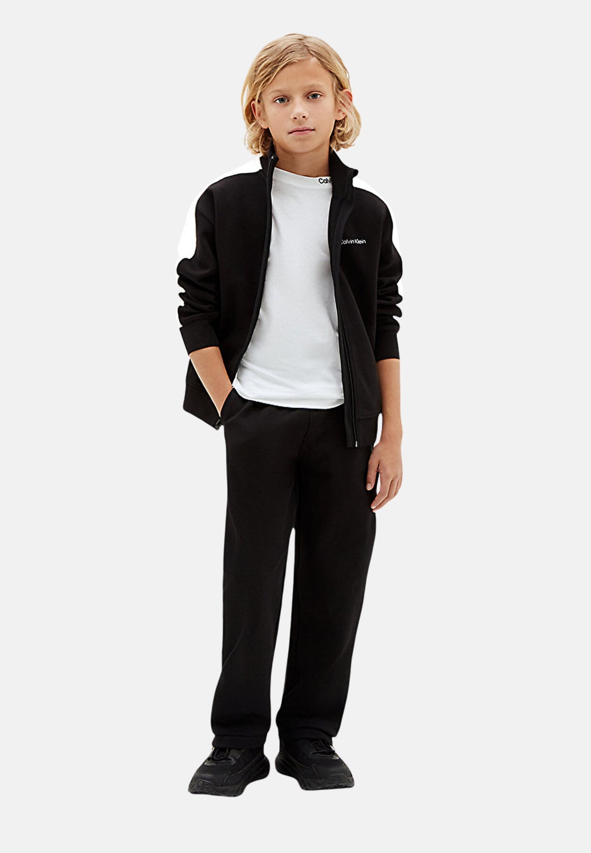 TERRY COLORBLOCK JOGGER SET - PVH BLACK