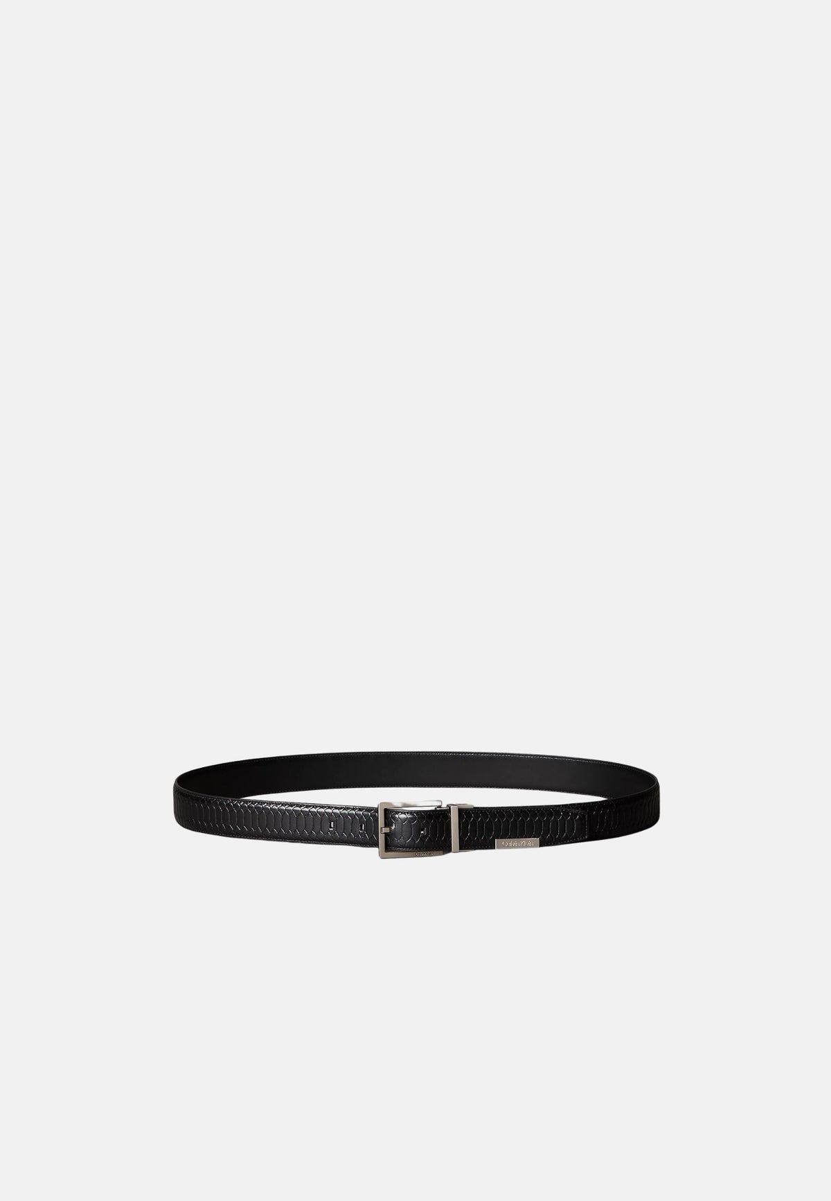SQUARE BUCKLE SNAKE 32MM - NERO