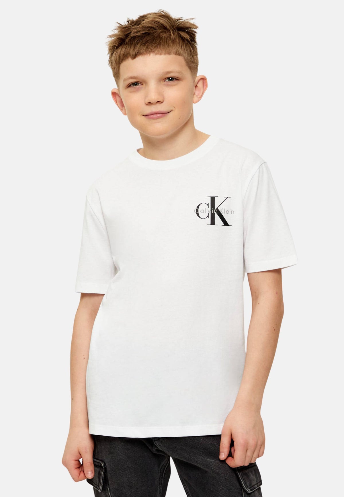 CHEST MONO LOGO SS T-SHIRT - WHITE