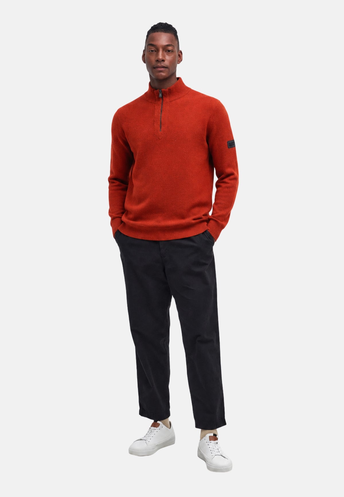 CRAWLEY FUNNEL NECK JUMPER - FIRE WHIRL
