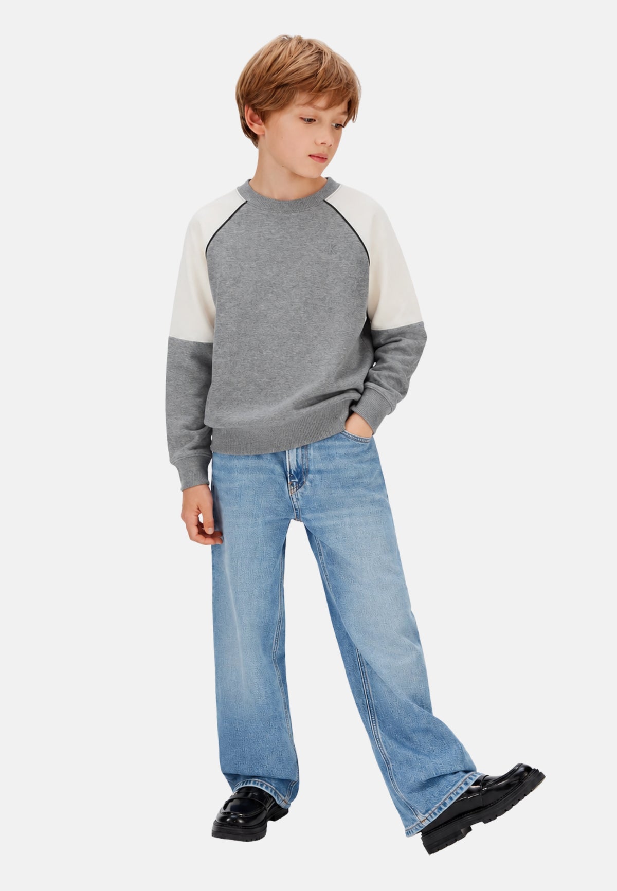 COLORBLOCK RELAXED CN - MEDIUM GREY HEATHER