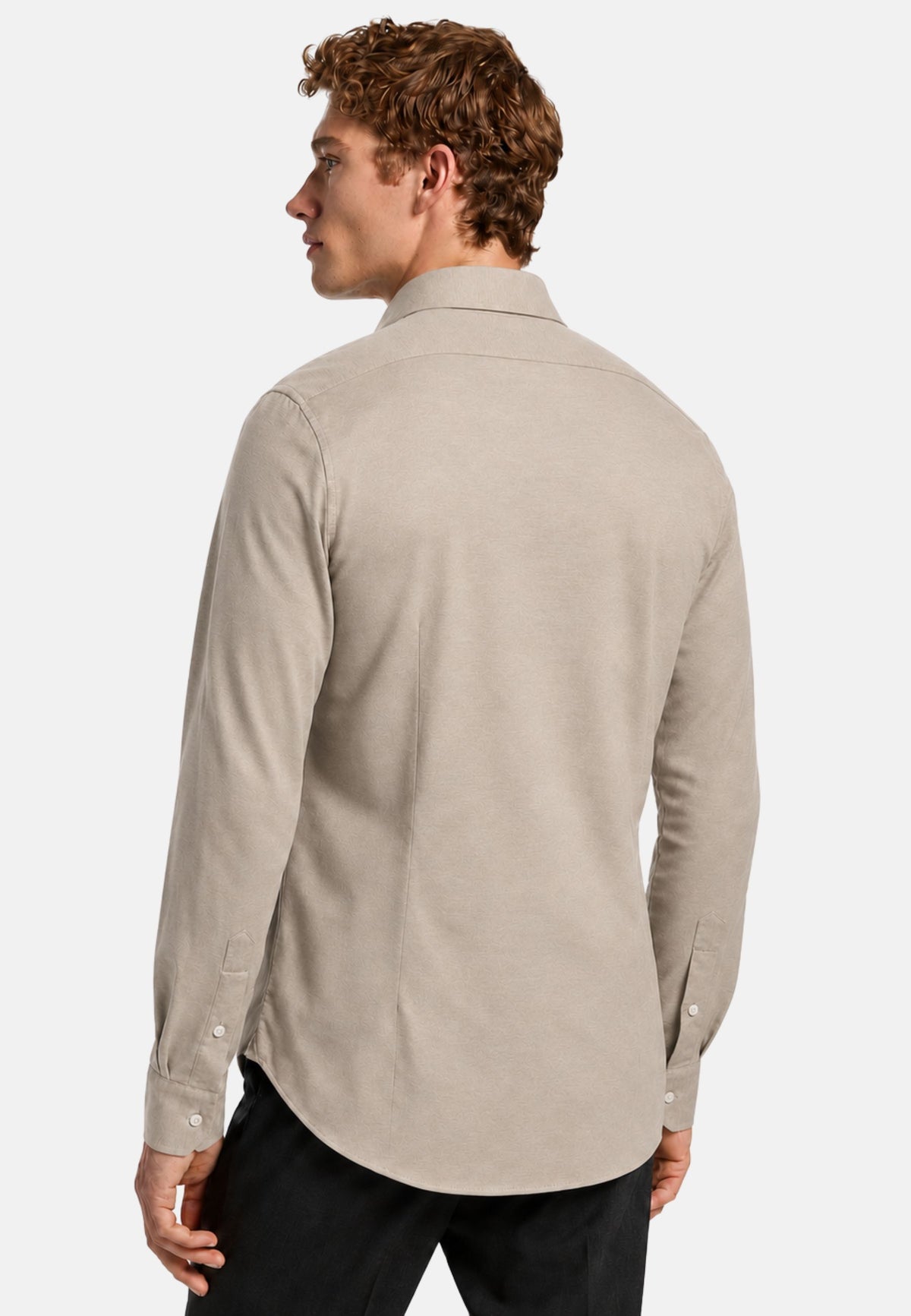 JAPANESE PERFORM KNIT SLIM SHIRT - SAND