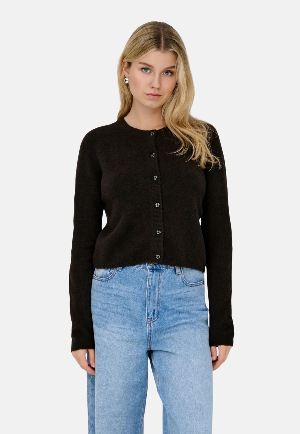 JDYCHOLEL/S CARDIGAN KNT NOOS - CHOCCOLATE TORTE/MELANGE W.