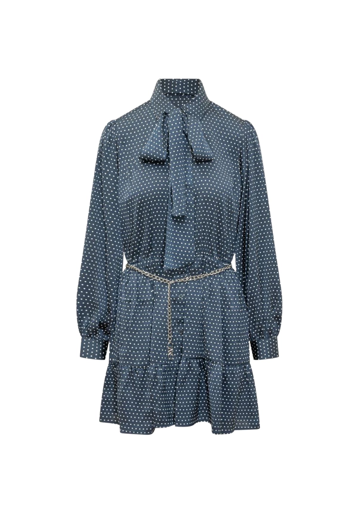 ABITO A POIS CHEMISIERE MANICA LUNGA - MIDNIGHT BLUE