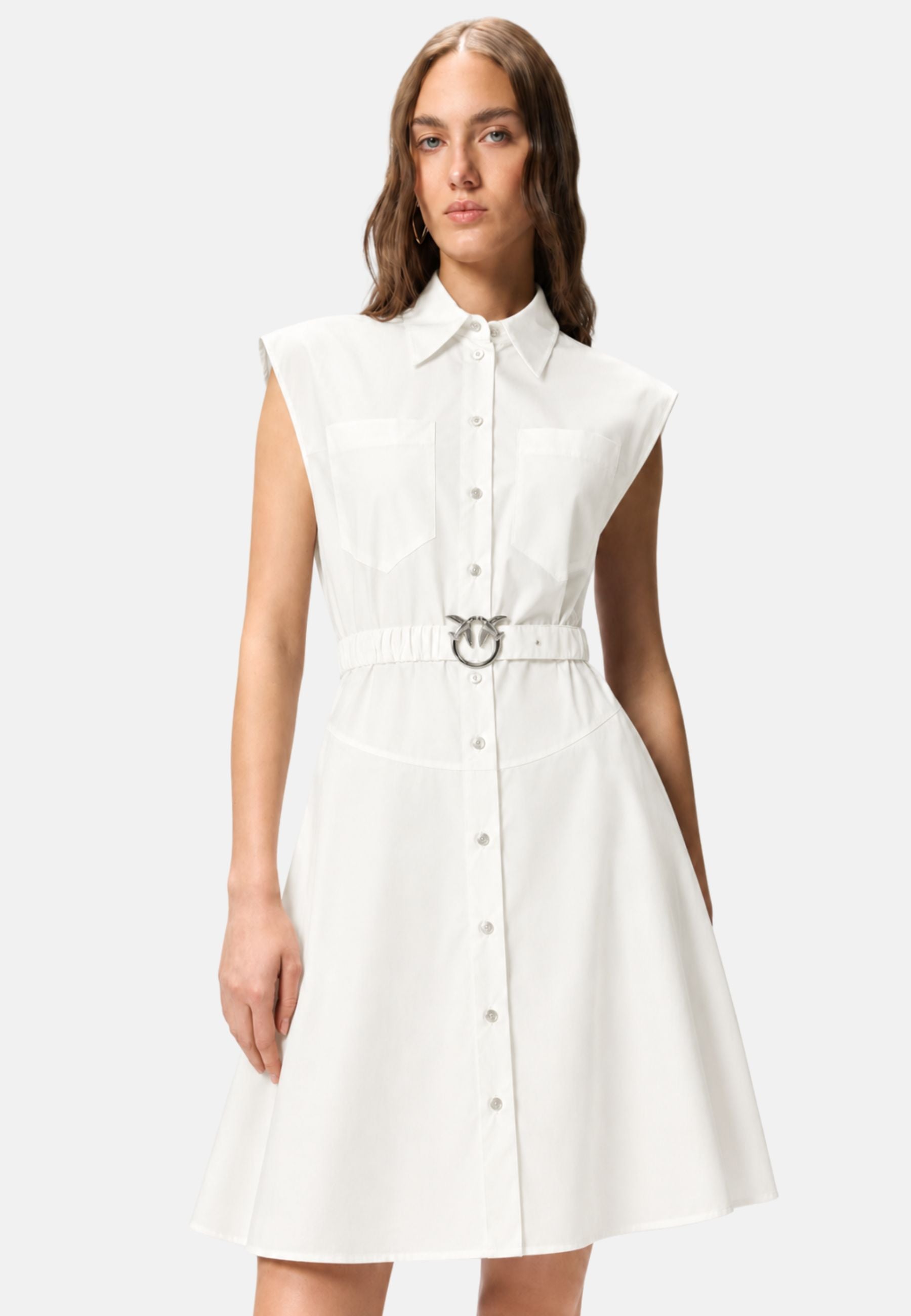 ANACETA ABITO POPELINE - WHITE