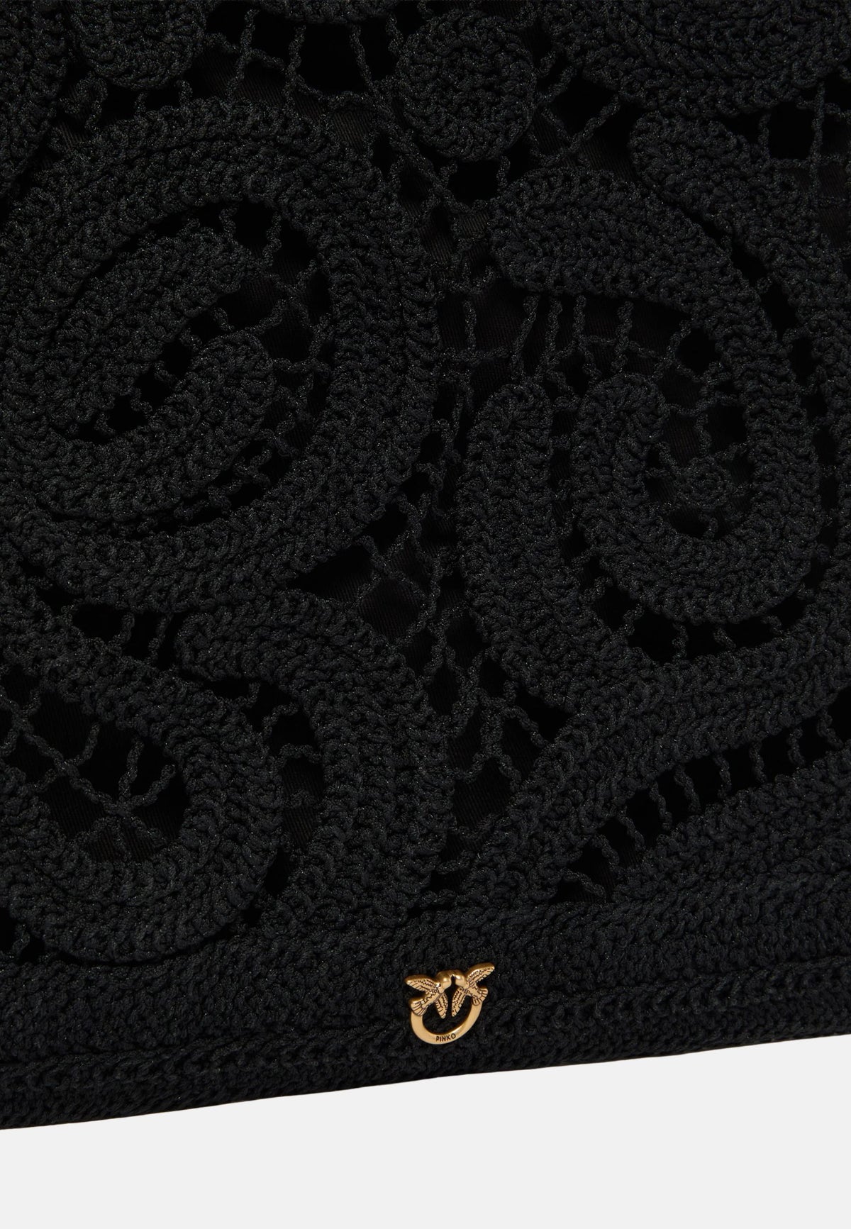 SHOPPER CROCHET GEOMETRICO - BLACK