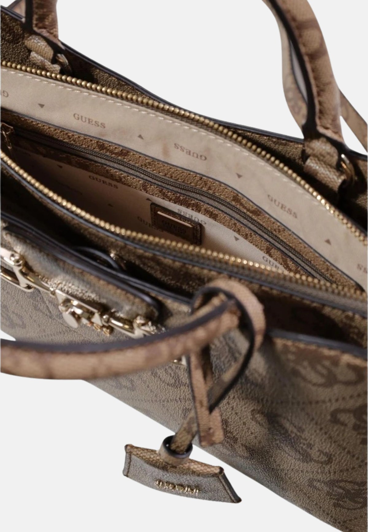 BORSA A MANO JANIE LOGO - LATTE LOGO