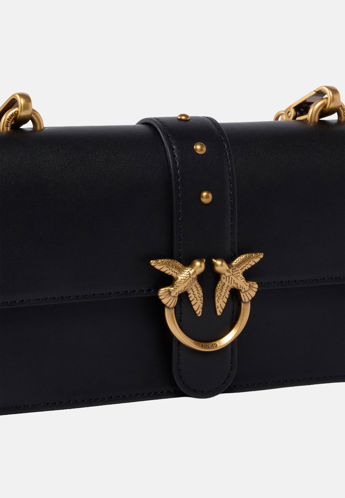 LOVE ONE MINI ST.SMALL B. VITELLO SETA - BLACK-ORO