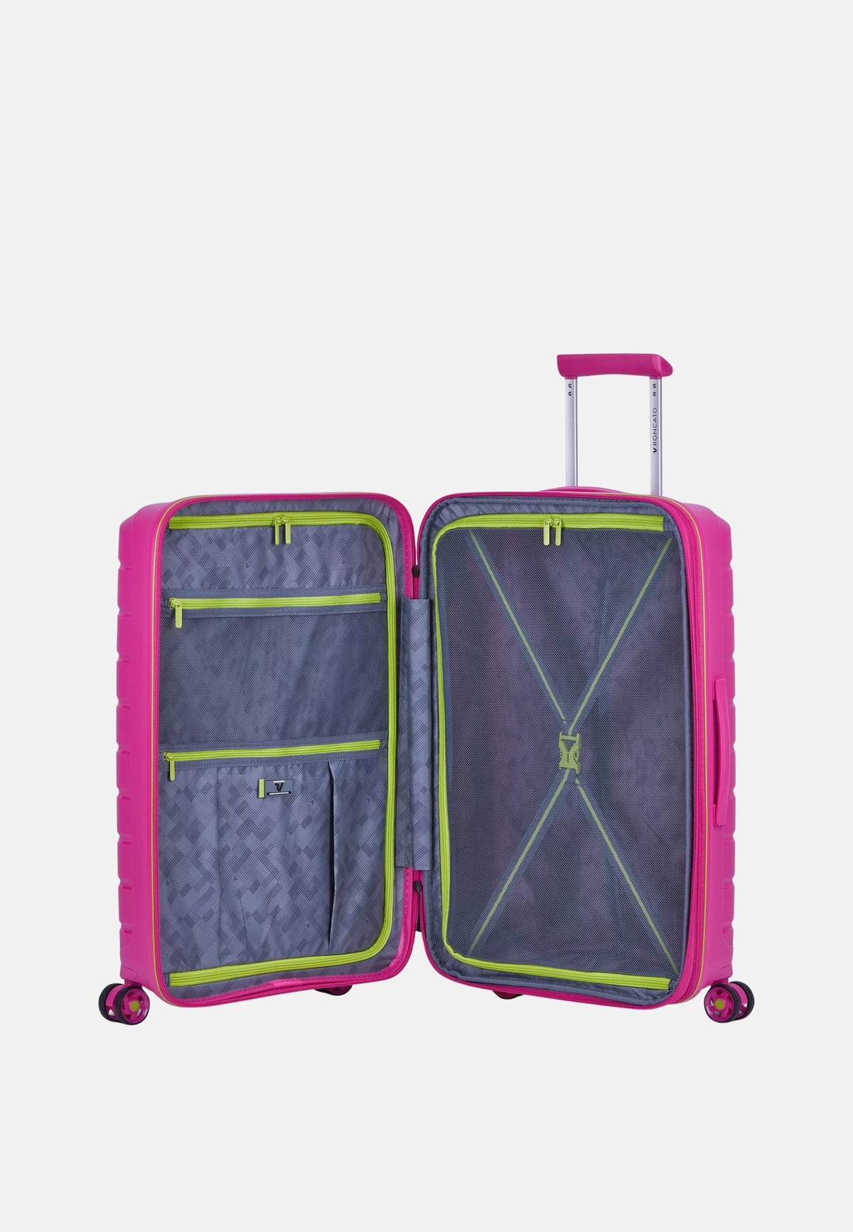 TROLLEY MEDIO 4R 68 CM EXP. BUTTERFLY CM 68X44X26/31 INCH 26,8 X 17,4 X 10,3/12,3 KG3,39 - FUCSIA