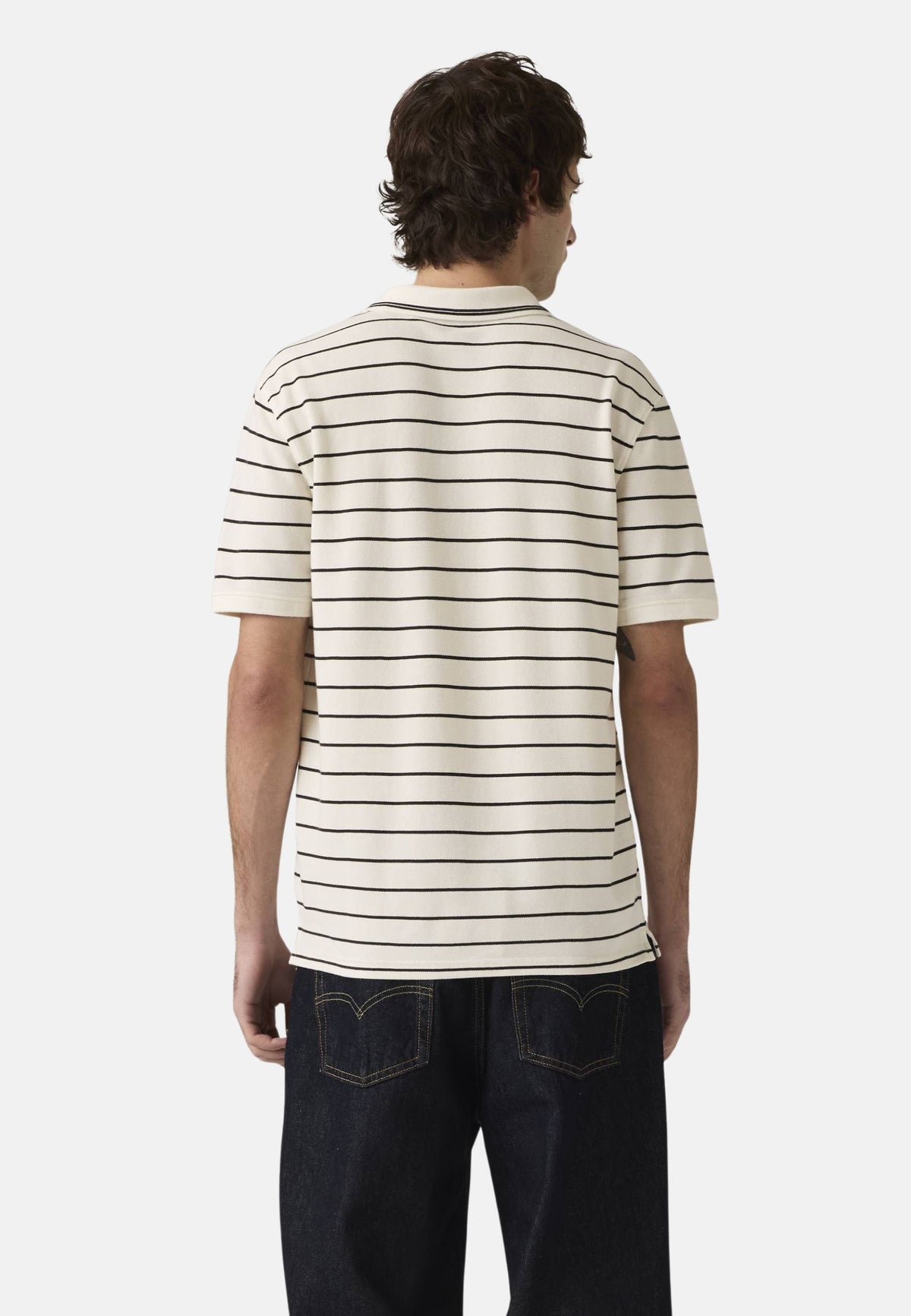 LEVIS ORIGINAL POLO - RIGATA BIANCO/BLU