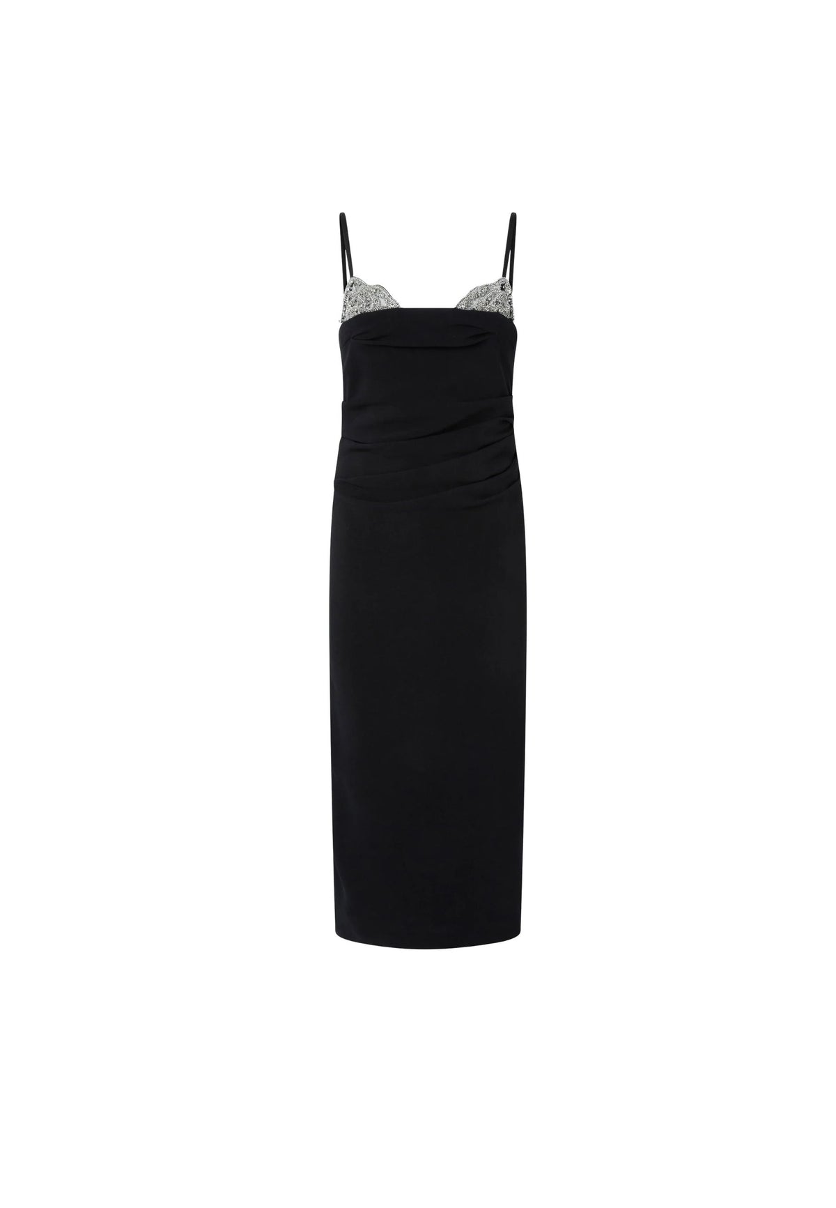 CARRUBA ABITO DOUBLE ARMOURE RICAMO ROSE - BLACK