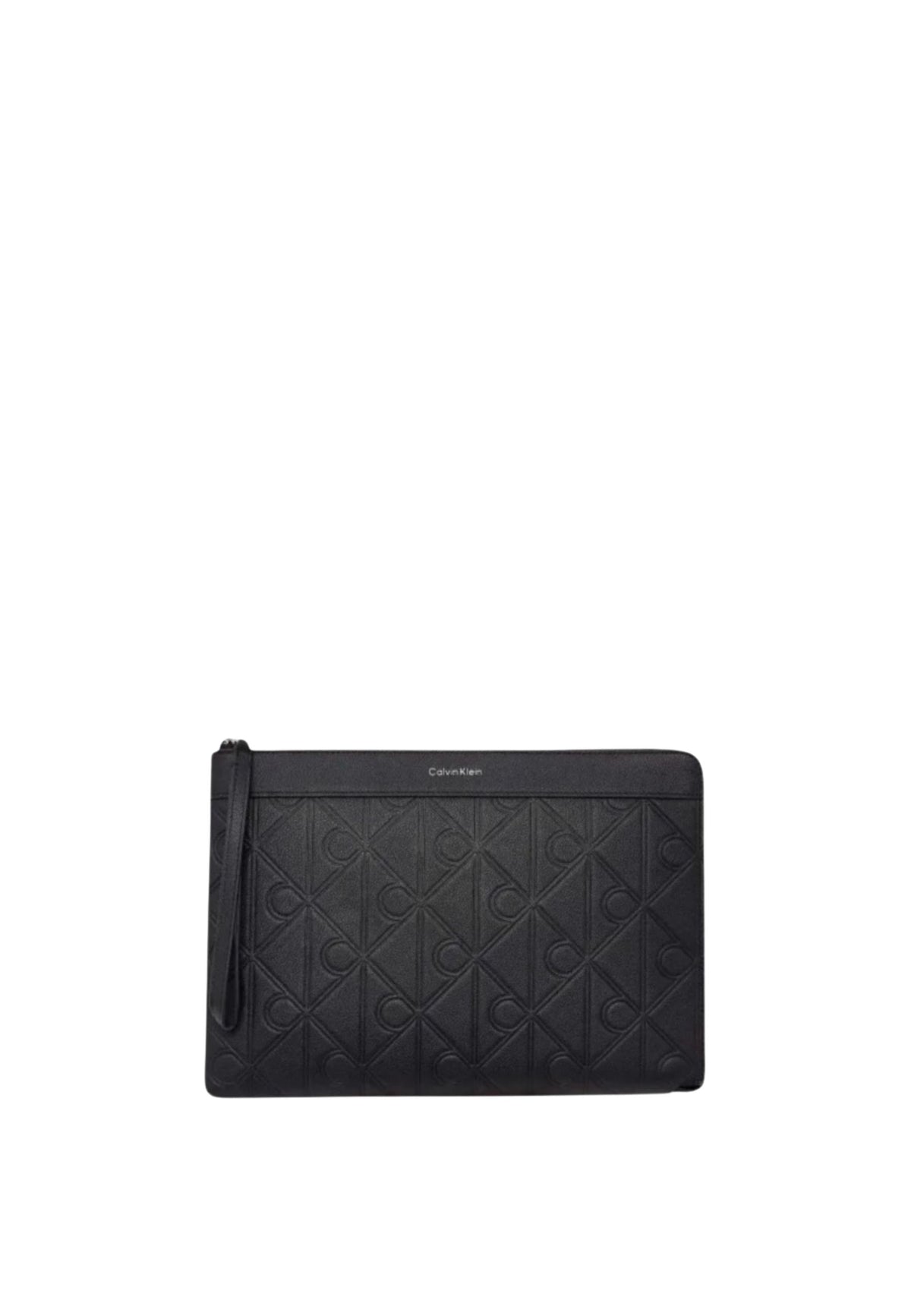 XL EMBLEM AOP EMBOSS MEDIUM ZIP - NERO