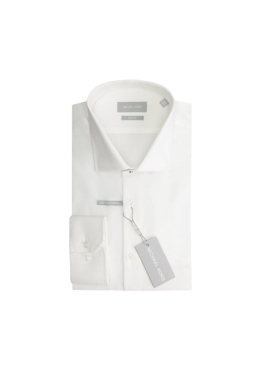 PINPOINT OXFORD SLIM SHIRT - WHITE