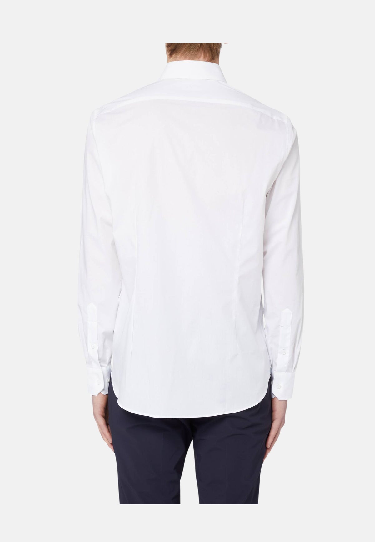 POPLIN STRETCH MODERN SHIRT - WHITE