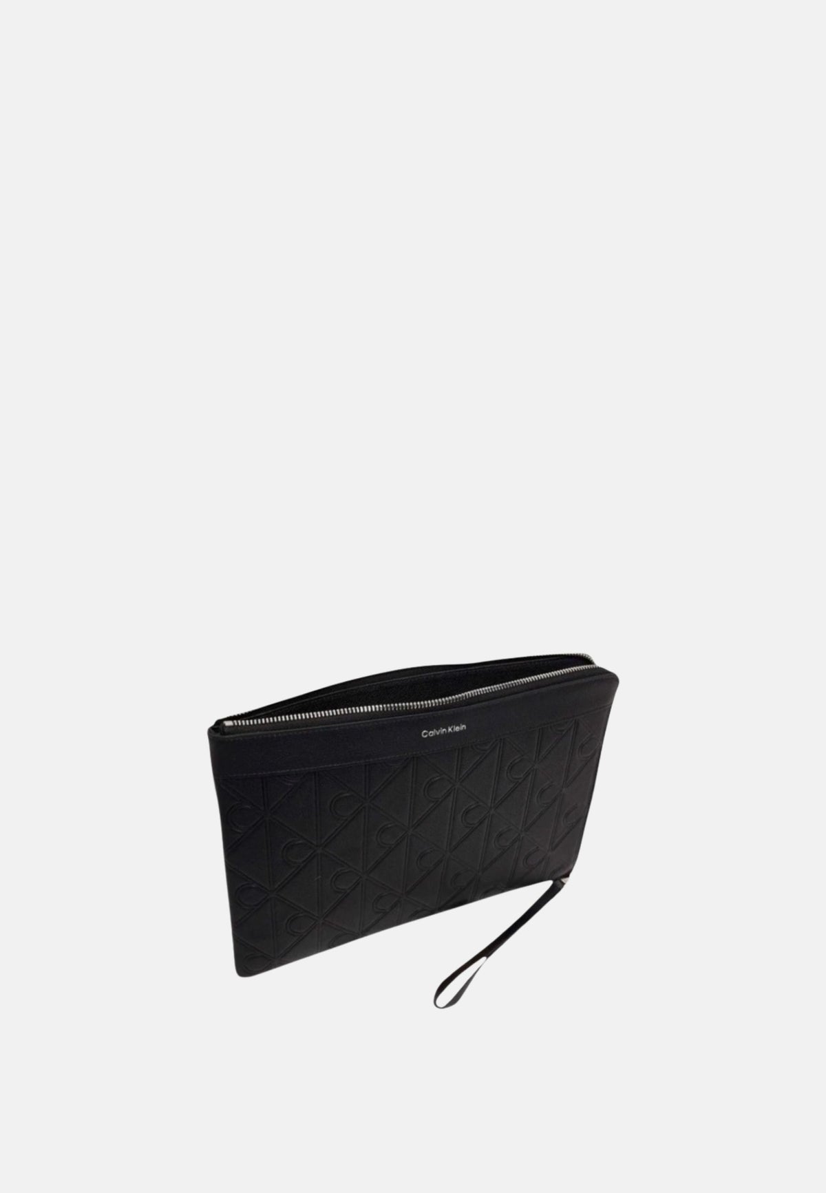 XL EMBLEM AOP EMBOSS MEDIUM ZIP - NERO