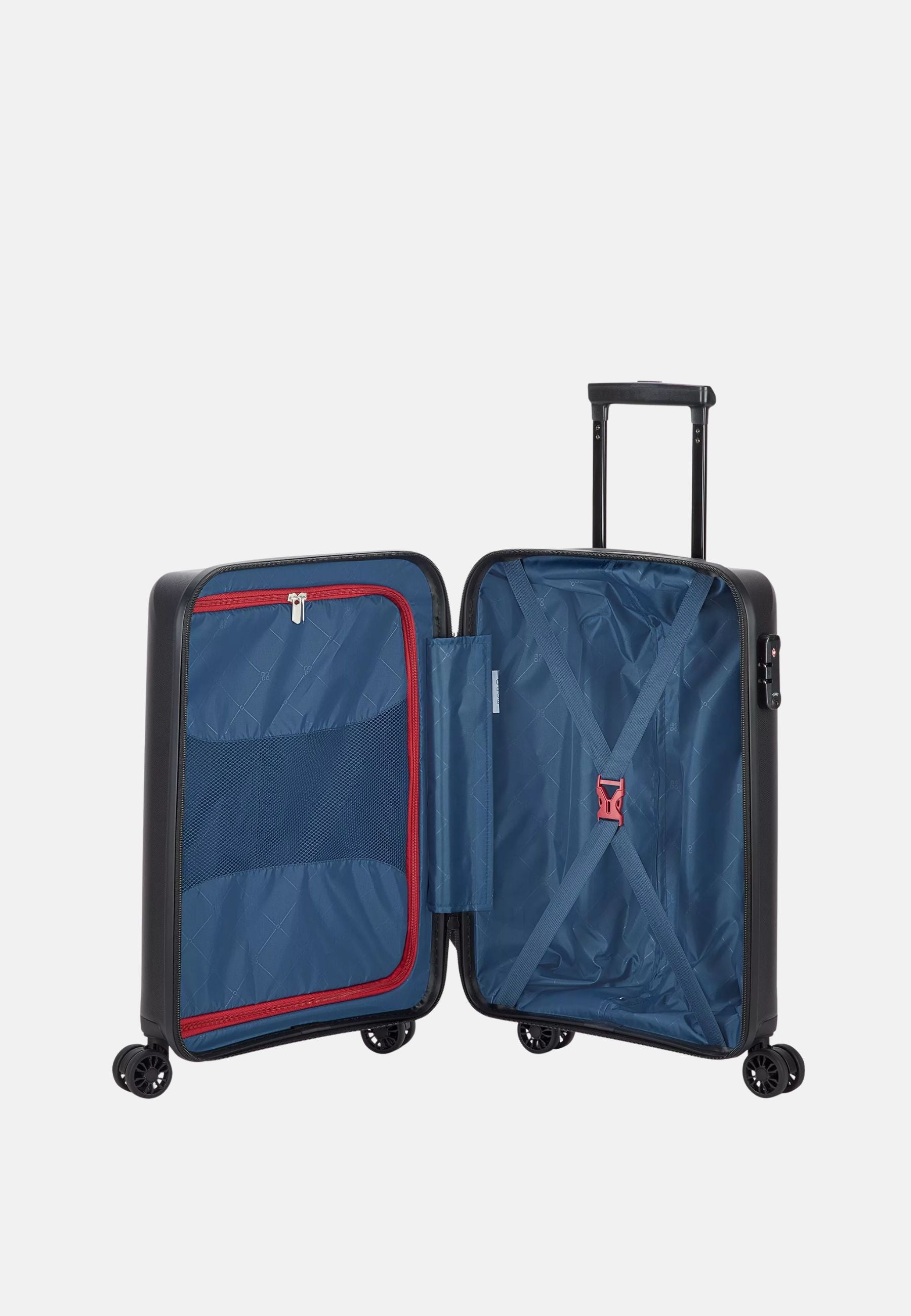 TROLLEY CABINA 4R 55/20CM NOXA - BLACK